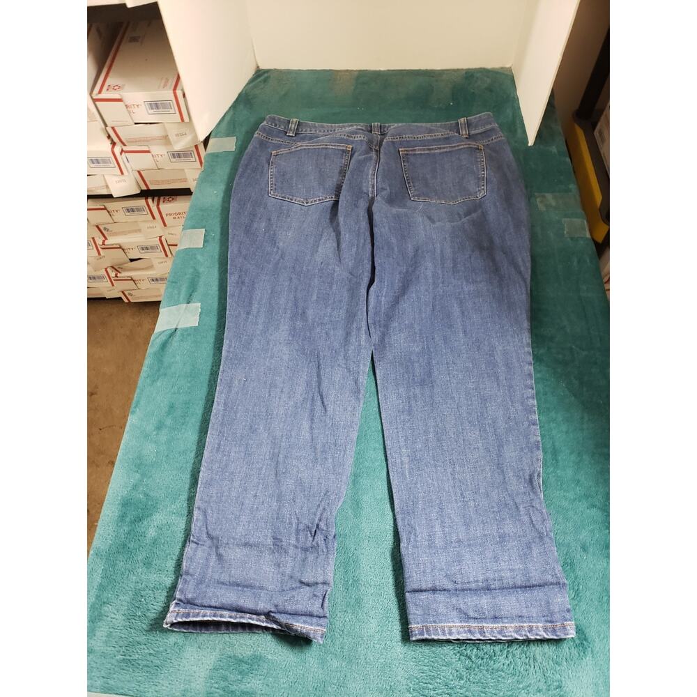 Talbots Jeans Size 16 W Womens Blue Stretch Pants Denim Mid Rise Boyfriend - Picture 10 of 12